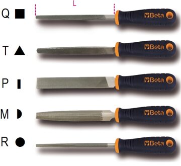 Beta Halfzoet vijlen, 6", kunststof handgreep 1719BMA6/P - 017190025