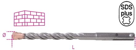 Beta Hamerboren met SDS-plus aansluiting, gefreesde schacht met hardmetalen snijplaten 419 12X160 - 004190064