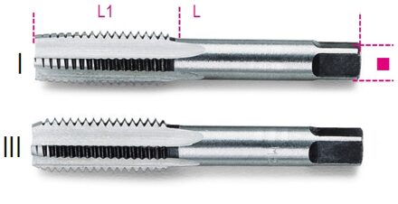 Beta Handtappen, fijne spoed, metrische draad verchroomd staal 433 12X1,50 - 004330216