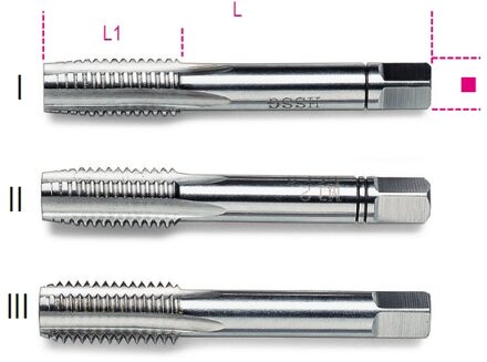 Beta Handtappen, grove spoed, metrische draad HSS 431 8 - 004310008