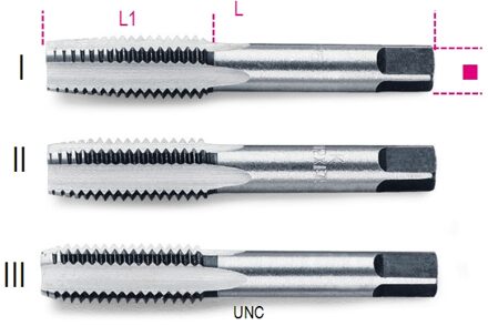 Beta Handtappen, UNC draad verchroomd staal 430ASC 3/4 - 004300058