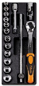 Beta Harde voorgevormde inzetbakken met assortiment gereedschap T100 - 024240100