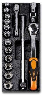 Beta Harde voorgevormde inzetbakken met assortiment gereedschap T101 - 024240101