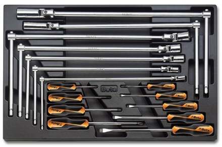 Beta Harde voorgevormde inzetbakken met assortiment gereedschap T164 - 024240164