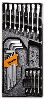 Beta Harde voorgevormde inzetbakken met assortiment gereedschap T48 - 024240048