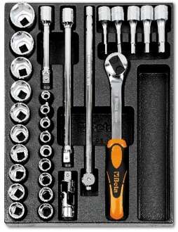 Beta Harde voorgevormde inzetbakken met assortiment gereedschap T80 - 024240080