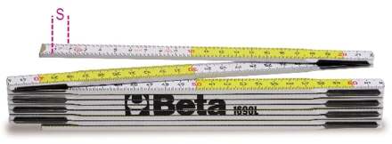 Beta houten duimstok, nauwkeurigheidsklasse III 1690L/2 - 016900200