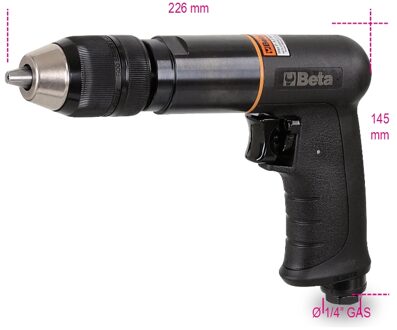 Beta Lucht boormachine - 1800 rpm - Gewicht 1,4 kilo -Omschakelbaar