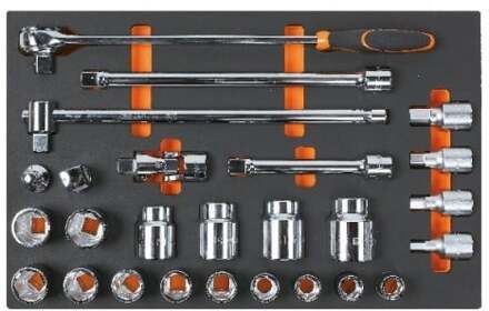 Beta M126 EVA foam inlegbak met dopsleutels en 3/4" toebehoren - 024500126 024500126