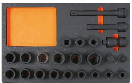 Beta M127 EVA foam inlegbak met dopsleutels en 3/4" toebehoren - 024500127 024500127