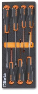 Beta M218 Zachte foam inlegbak met Beta Easy schroevendraaiers met sleuf en Phillips® profiel - 024500218 - 024500218