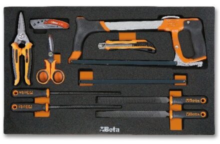 Beta M284 Zachte inlegbak met vijlen en snijgereedschap - 024500284 024500284