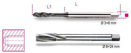 Beta Machinetappen voor blinde gaten HSS 428FC 5 - 004280105