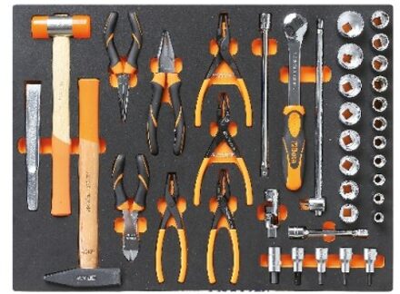 Beta MB39 Zachte foam inlegbak met 1/2" dopsleutels | tangen en luchtgereedschap - 024504239 024504239