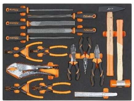 Beta MB65 ?Zachte foam inlegbak met slaggereedsschap | vijlen | borgveer- en griptangen - 024504265 024504265