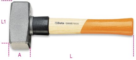 Beta Mokers met veiligheidshuls houten steel 1380S 1000 - 013800405