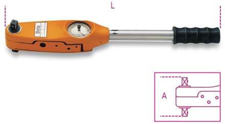 Beta Momentsleutel met meetklok. Voor rechts en linkshandig vastdraaien. Torsie nauwkeurigheid: ±4% 594/8 - 005940011