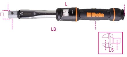 Beta Momentsleutels met klikmechanisme voor het links- en rechtsom vastdraaien, Torsie nauwkeurigheid: ±3% 669N/30 - 006690230