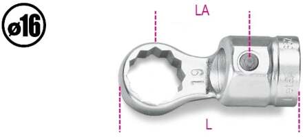 Beta Opsteek ringsleutel voor momentsleutels 652 22 - 006520022