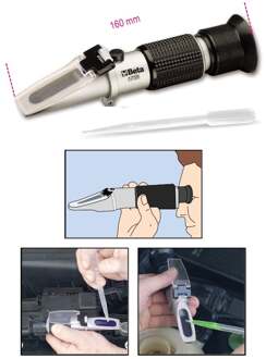 Beta Optisch meetapparaat voor koelmiddel,accuzuur, ruitenreiniger en AdBlue® vloeistoffen Geleverd in harde koffer 1759 - 017590251