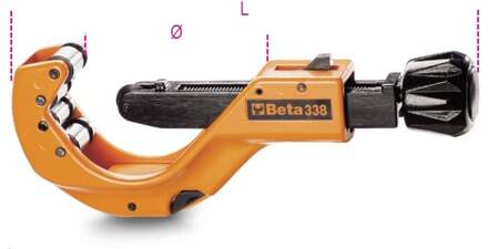 Beta Pijpsnijder met telescopische schroefspindel, snelinstelling voor koperen, licht metalen en kunststof pijpen 338 - 003380001