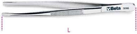 Beta Pincet met rechte spatel bekken vervaardigd uit roestvast staal gepolijste uitvoering 996 150 - 009960001