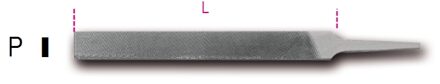 Beta Platte basterd vijlen, zonder handgreep 1718D10/P - 017180145