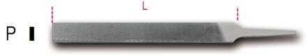 Beta Platte basterd vijlen, zonder handgreep 1718D6/P - 017180125