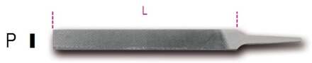 Beta Platte halfzoete vijlen, zonder handgreep 1718A6/P - 017180025