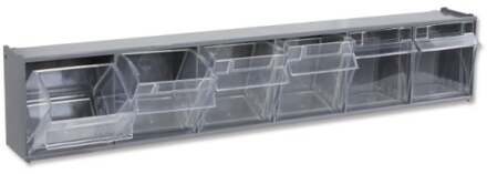 Beta PM/6C 6-vaks magazijnbakjes | vervaardigd uit kunststof | met wandhouder - 088880440 - 088880440