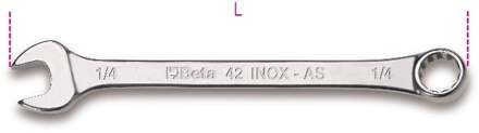 Beta Ringsteeksleutels, vervaardigd uit roestvast staal 42INOX-AS 9/16 - 000420364