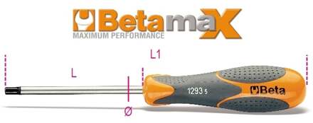 Beta Schroevendraaier met binnenzeskant 1293ES 5 - 012930005