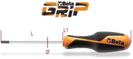 Beta Schroevendraaier voor schroeven met Tamper Resistant Torx® profiel 1268RTX 10 - 012680010