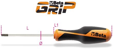 Beta Schroevendraaier voor schroeven met Tamper Resistant Torx® profiel 1268RTX 9 - 012680009