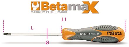 Beta Schroevendraaier voor Torx® schroeven 1298RTX 40 - 012980040