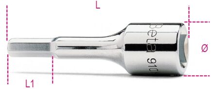 Beta Schroevendraaierdoppen voor binnenzeskant schroeven 910ME 4 - 009100504