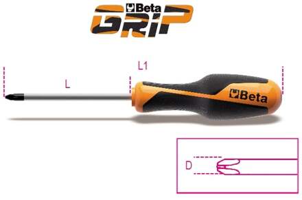 Beta Schroevendraaiers voor Phillips® kruiskop schroeven 1262 10X200 - 012620027