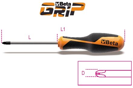 Beta Schroevendraaiers voor Phillips® kruiskop schroeven 1262 4,5X120 - 012620012