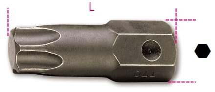 Beta Slag bits voor Torx® schroeven, 16 mm aansluiting 727/ES16TX T70 - 007270370