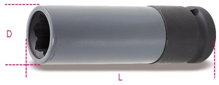 Beta Slagdopsleutel met een polymeer beschermhuls en speciale aansluiting voor Mercedes wielbouten 720MRC - 007200631