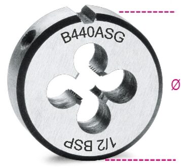 Beta Snijplaten, cilindrisch GAS draad verchroomd staal 440ASG 1/4 - 004400256