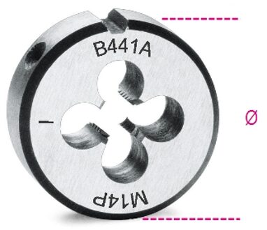 Beta Snijplaten, fijne spoed, metrische draad verchroomd staal 441A 14X125 - 004410111