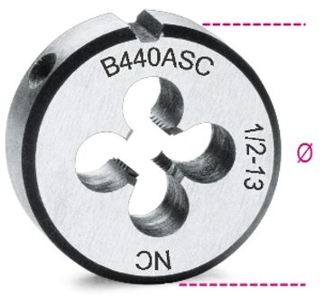 Beta Snijplaten, grove spoed, UNC draad verchroomd staal 440ASC 5/8 - 004400227