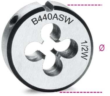 Beta Snijplaten, Whitworth draad verchroomd staal 440ASW 5/16 - 004400205