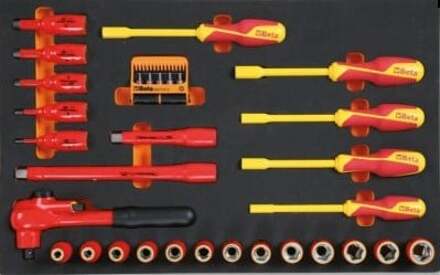 Beta Soepele voorgevormde inzetbakken met assortiment gereedschap M110 - 024500110