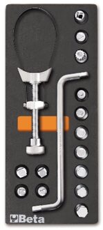 Beta Soepele voorgevormde inzetbakken met assortiment gereedschap M264 - 024500264