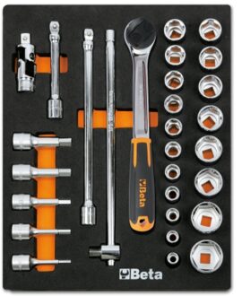 Beta Soepele voorgevormde inzetbakken met assortiment gereedschap M82 - 024500082