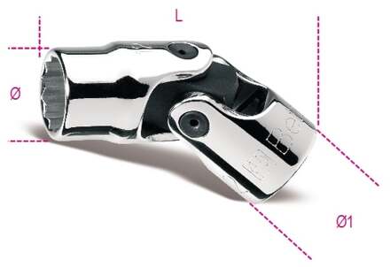 Beta Twaalfkant dopsleutels met cardangewricht 910AS-SN 3/8 - 009100260