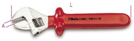 Beta Verstelbare moersleutel met schaalverdeling 110MQ 250 - 001100525