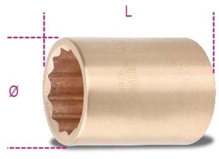 Beta Vonkvrije 1/2" twaalfkant dopsleutels 926BA 50 - 009260850